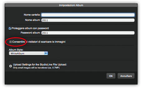 album settings
